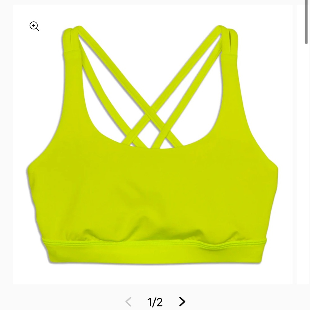 Lululemon Energy Bra Medium Support C/D Cup, EUC, Size 4